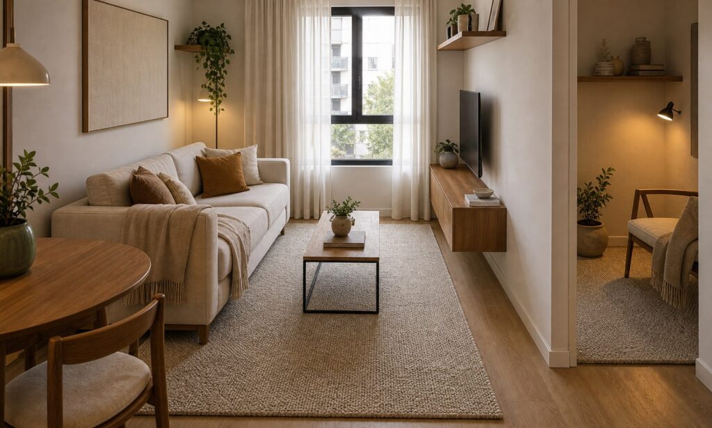 como decorar pequenas salas em sala de estar contemporânea