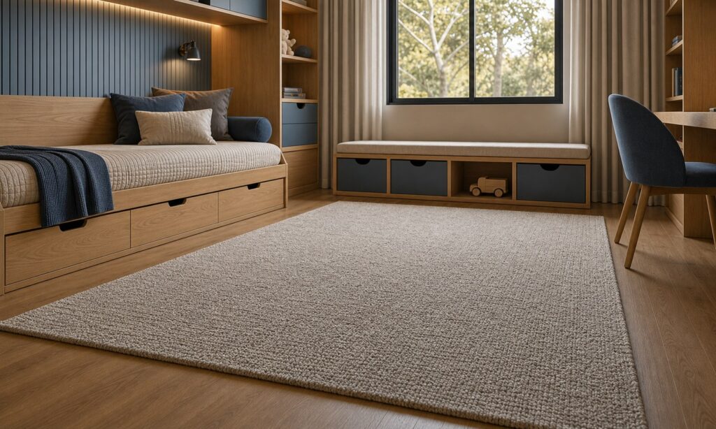 decoração de quarto de menino em quarto residencial contemporâneo